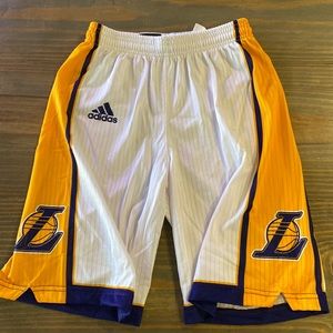 Adidas Youth Los Angeles Lakers Basketball Shorts. Youth Medium